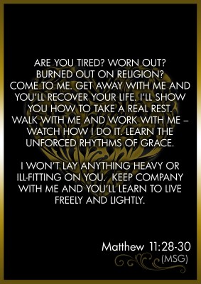 Matthew 11_28 to 30 Poster