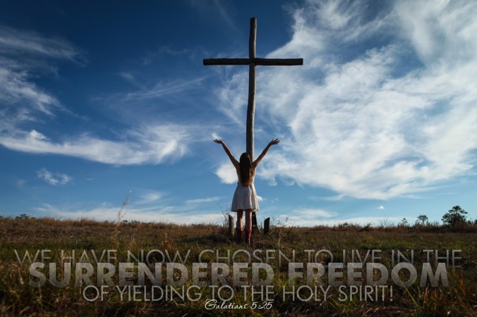 Galatians 5-25 Poster. Surrendered Freedom
