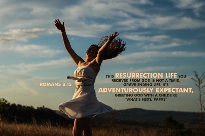 Romans 8-5 Poster. Whats Next Papa